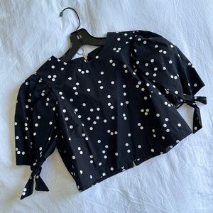 Topshop Polka Dot Crop Top (UK 12/ US 8)